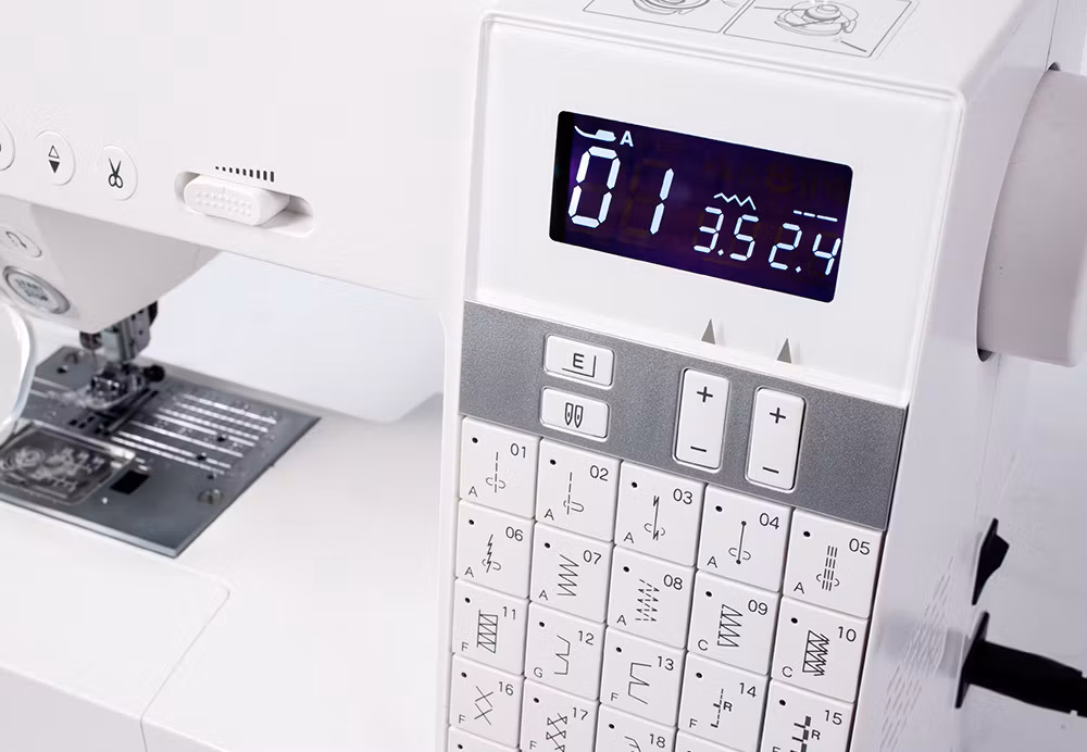 Janome Embla + extra pressarfötter Demoex