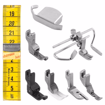 Kit med pressarfötter till industrisymaskin