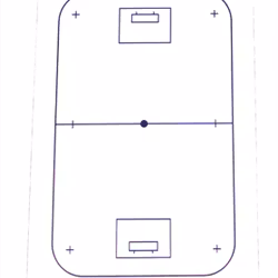 Taktiktavla  Whiteboard för Innebandy (1-pack)