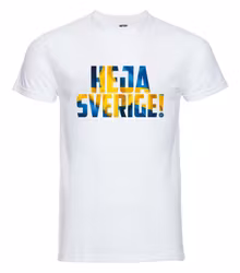 Heja Sverige - T-shirt Russell Barn Vit