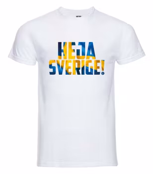 Heja Sverige - T-shirt Russell Barn Vit