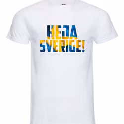 Heja Sverige - T-shirt Russell Barn Vit