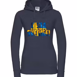 Heja Sverige - Hoodie Dam marinblå