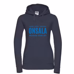 OBK Hoodie Mörkblå Med Blått Tryck Dam