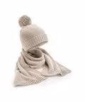 Knitted scarf and beanie gift set