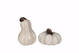 Dekoration Pumpa Mini rund vit