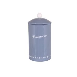 Plåtburk Vaniljsocker blå