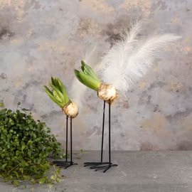 Lökfot i svart metall 2-pack