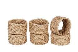 Servettring Flätad Korg Natur 6 pack