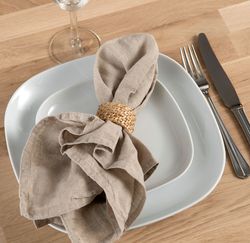 Servettring Flätad Korg Natur 6 pack