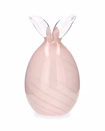 Dekoration Kaninägg Rosa glas