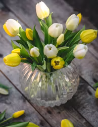 Konstväxt Tulpanbukett Gul