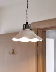Taklampa Frida antik vit