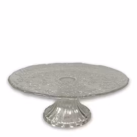 Kak/tårtfat på fot klart glas