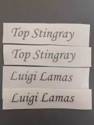 Dekal 10 cm ”Valfri text”