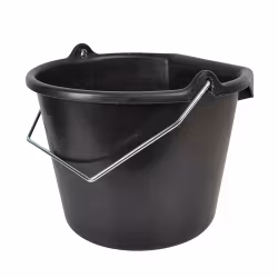 OK PLAST Hink med flat sida 20L Svart