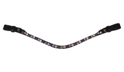 SC Browband with White/Blue/Pink crystals