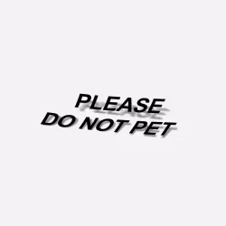 Tershine Utskuren dekal - Please do not pet