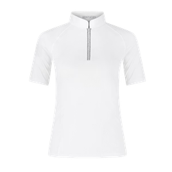 Kentucky Horsewear Show Shirt Women Classic with Glitter Zipper Short Sleeve