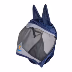 Shires FlyGuard Fine Mesh Flughuva med Öron, Navy