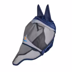 Shires FlyGuard Fine Mesh Flughuva med Öron & Nos, Navy