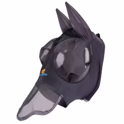 Shires FlyGuard STRETCH FLUGHUVA MED ÖRON OCH NOS, Black/jet