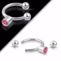 Hästsko med CZ sten