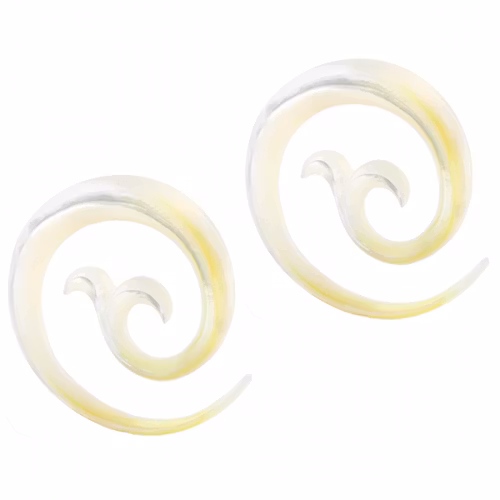 Ett par Tiki Mother of pearl spiral delux