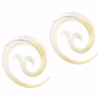 Ett par Tiki Mother of pearl spiral delux