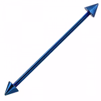 Blåmetallic industrial med konor