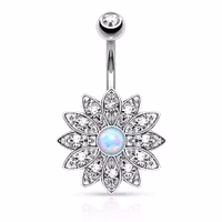 Navelpiercing Tusensköna med opal