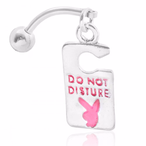 Omvänd navelpiercing "Do not disturb" med kanin