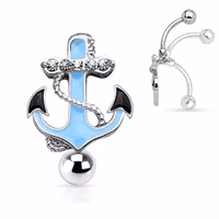 Omvänd navelpiercing med ankare