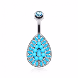 Turkos navelpiercing