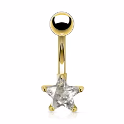 Navelpiercing med ädelstens stjärna
