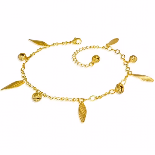 Fotlänk med löv och bjällror