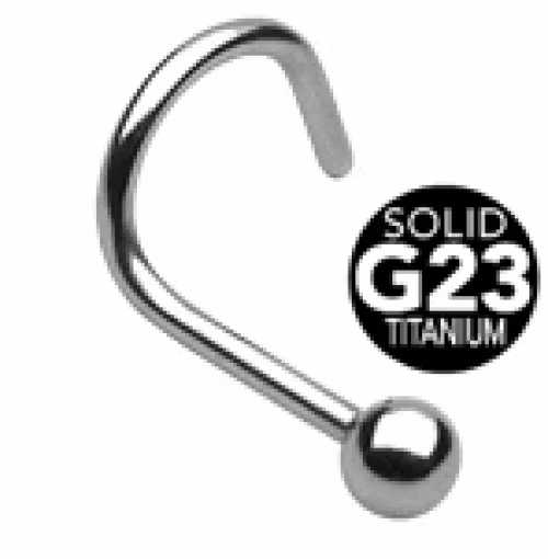 G23 titan näspiercing med boll