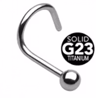 G23 titan näspiercing med boll