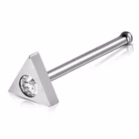 Rak näspiercing med trekant