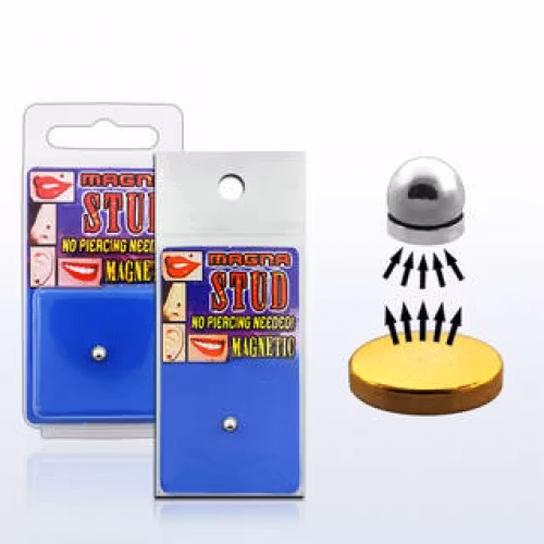 Fake piercing med magnet platta