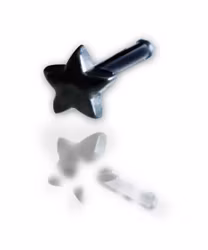 Svart stjärna till näsa