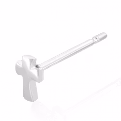 Rak näspiercing med kors