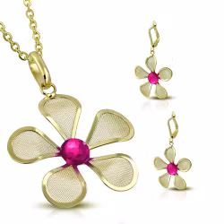 Smycke set blommor