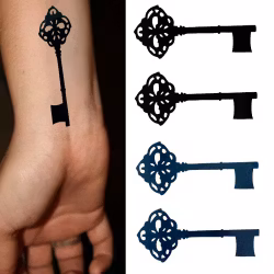 Stick on tatueringar med nycklar