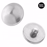 Dermal anchor topp i titan med rundad topp