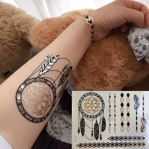 Stick on tatuering med drömfångare