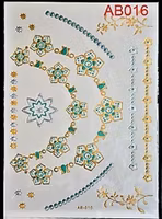 Stick on tatueringar med grönt mönster