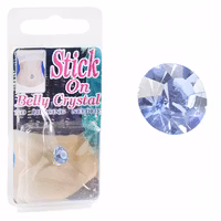 Blå fake piercing till navel