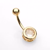Navelpiercing med CZ sten