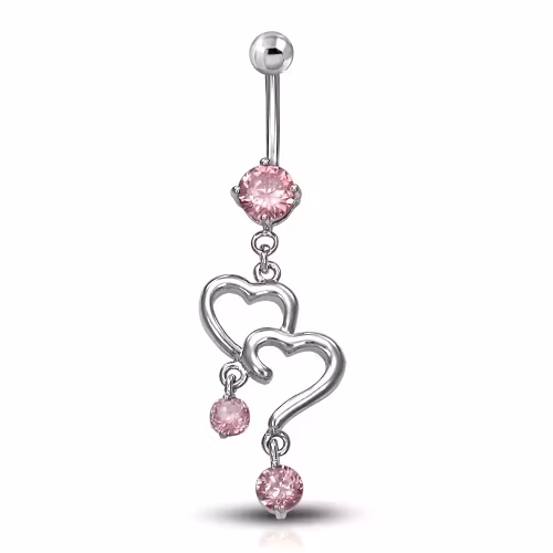 Navelpiercing med hjärtan